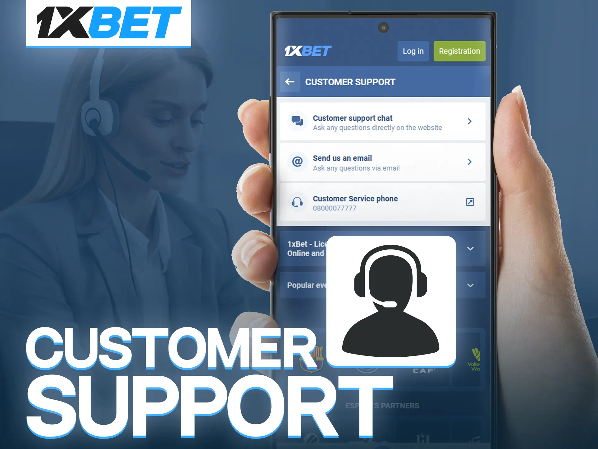 Ask for help at 1xBet app support where you can always get help from the professionals.