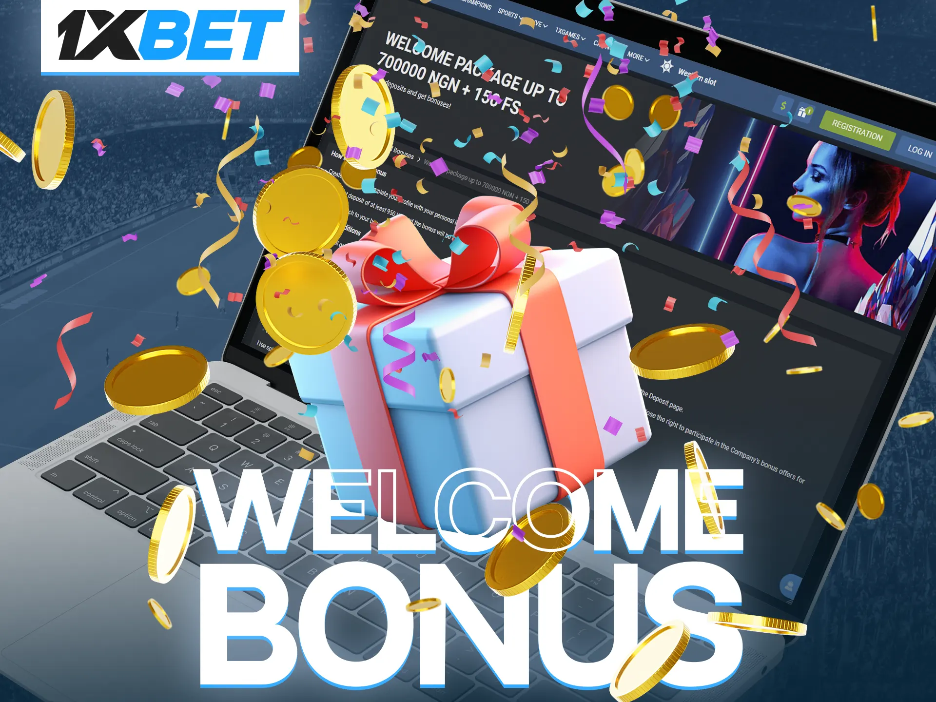 1xBet offers a great welcome package for new players.