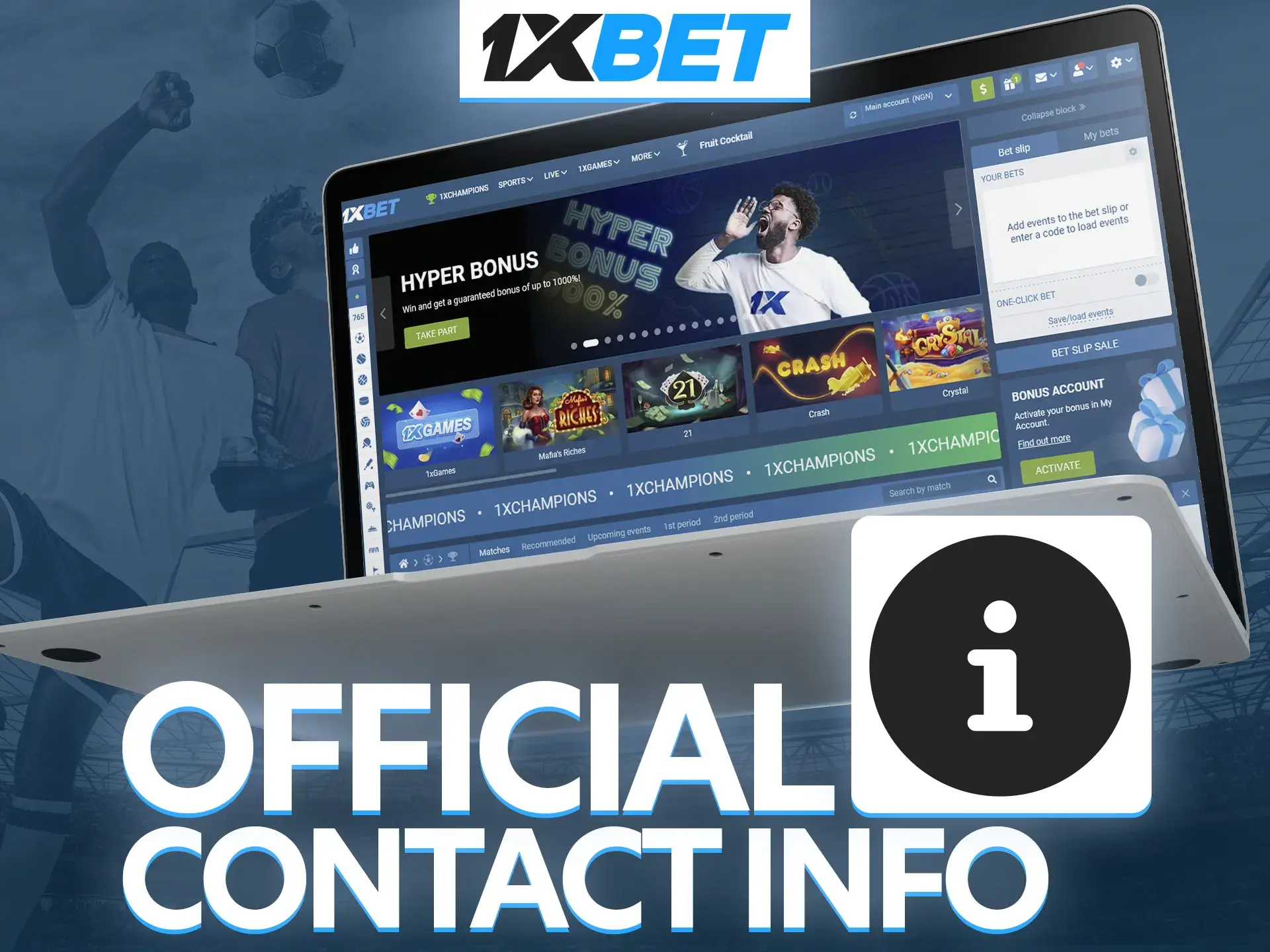 Explore the available contacts for contacting 1xBet.