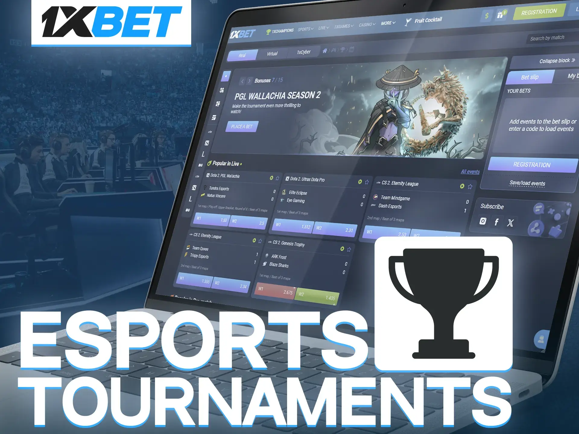 Follow the past meetings of cyber sports teams to predict the results when betting at 1xBet.