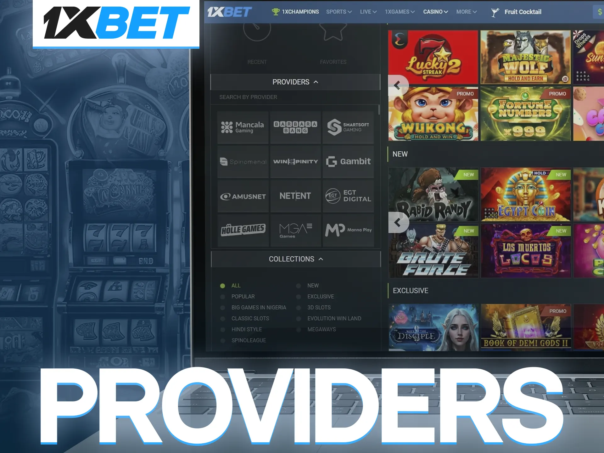 1xBet is a stable casino with which the most famous slot providers co-operate.