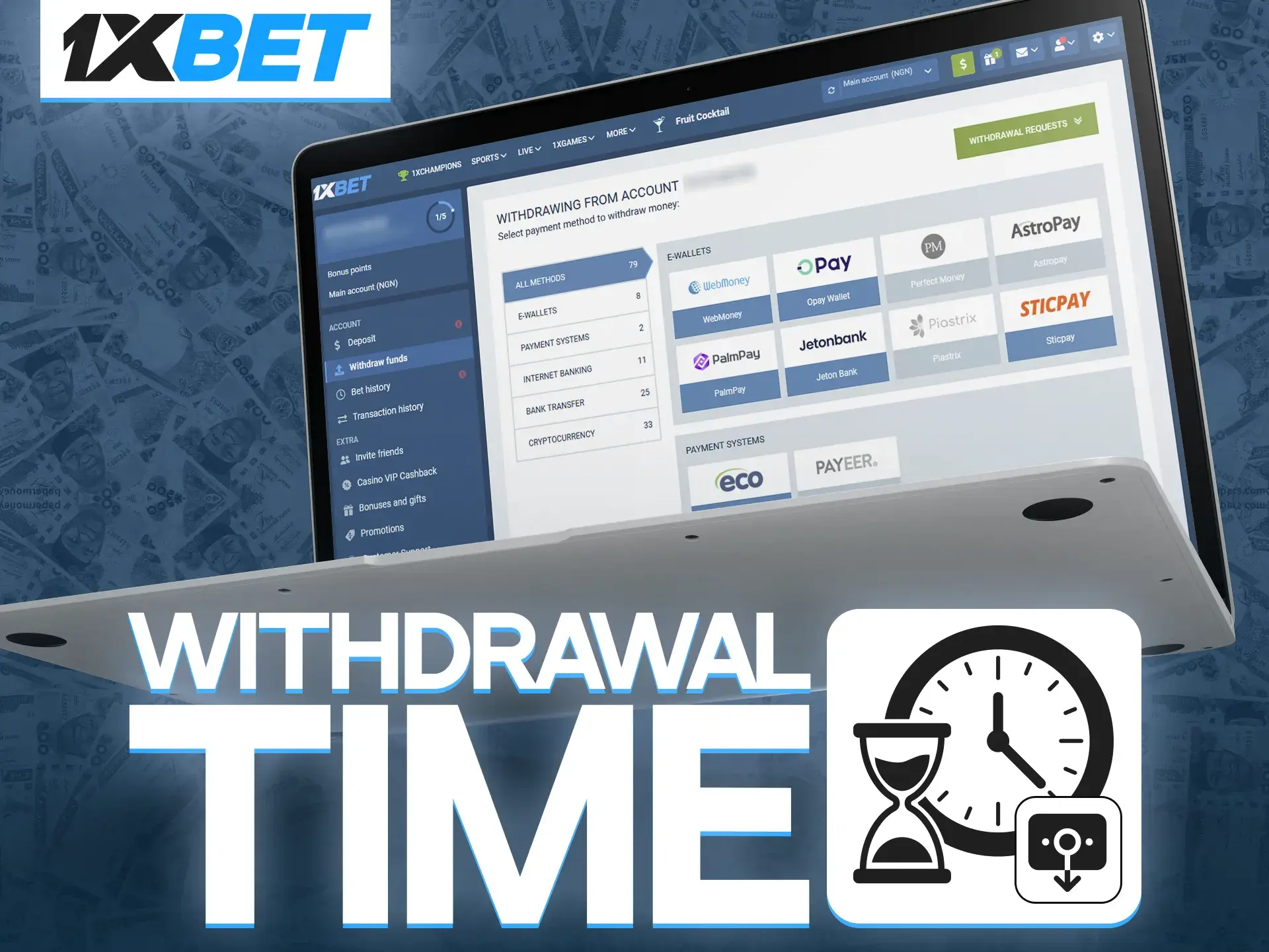 1xBet is a well-known platform that guarantees you instant withdrawal by popular methods.