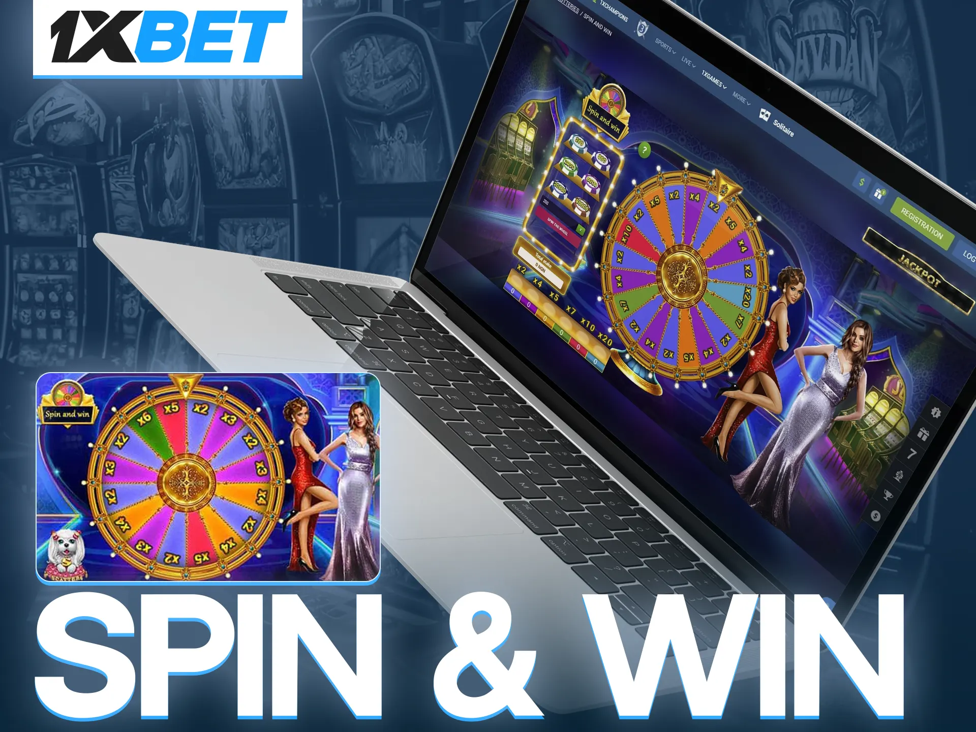 Enjoy the colourful Spin and Win shows from 1xBet and get a chance to win a big jackpot.