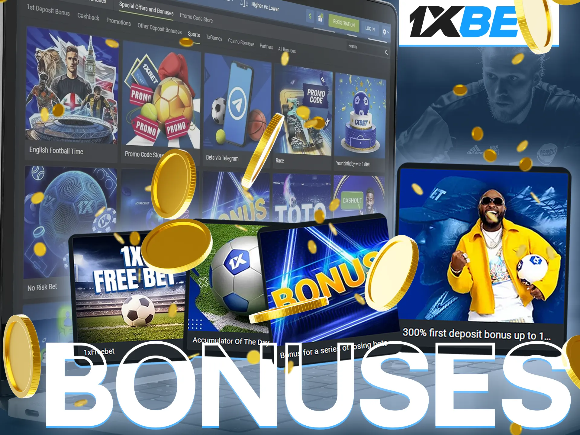 Each user will find the necessary bonus for betting from 1xBet.