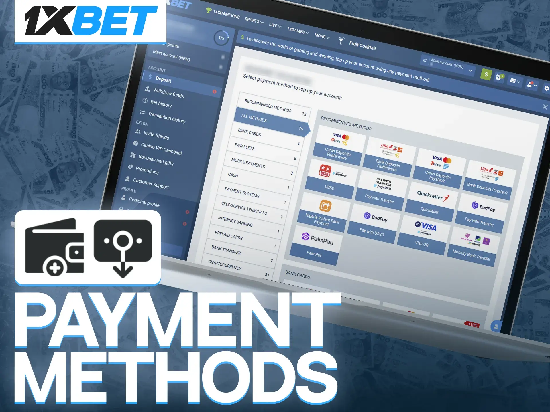 Instant withdrawal at 1xBet becomes available immediately after verification.