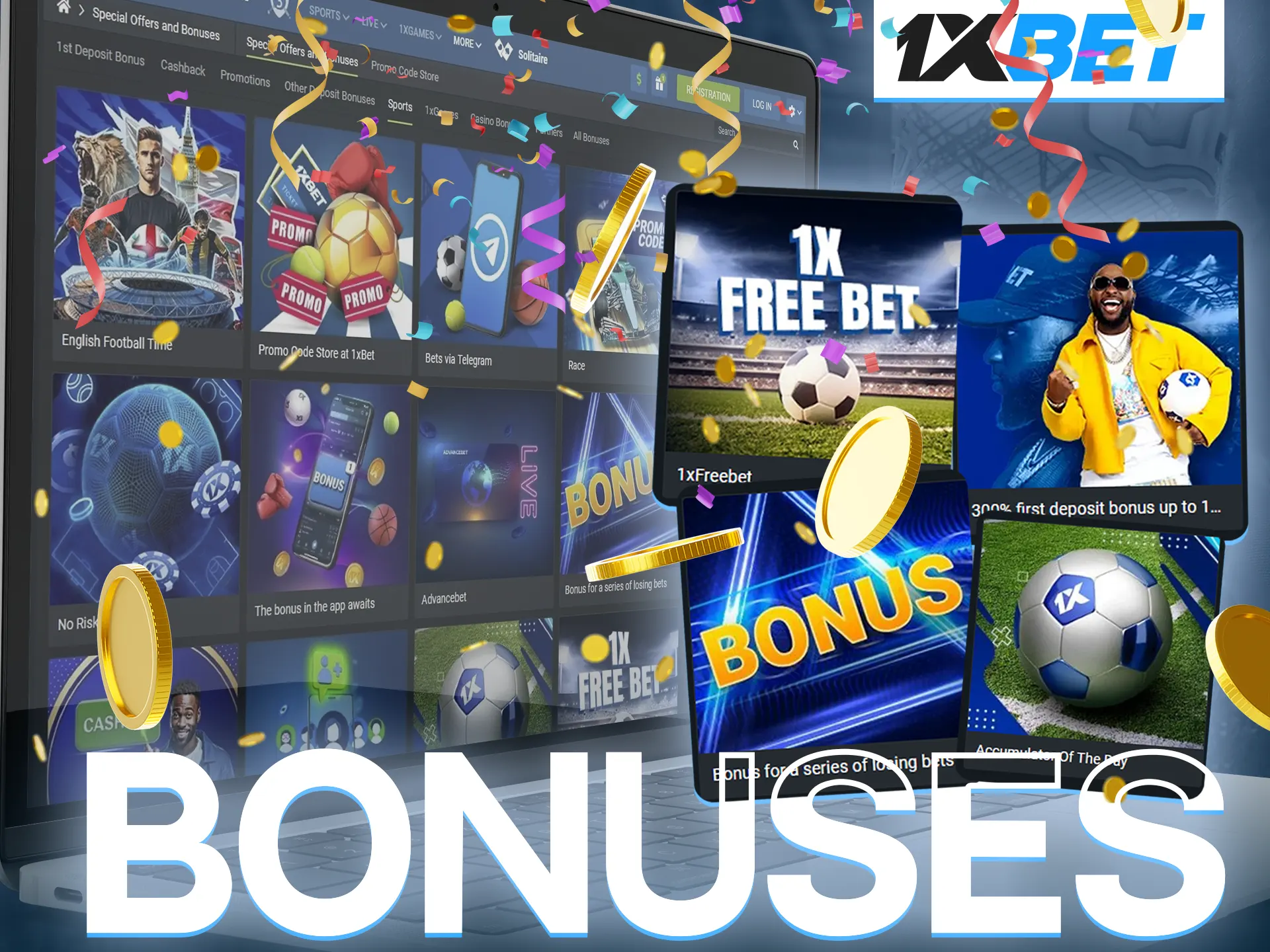 Learn the rules on wagering available bonuses from 1xBet.