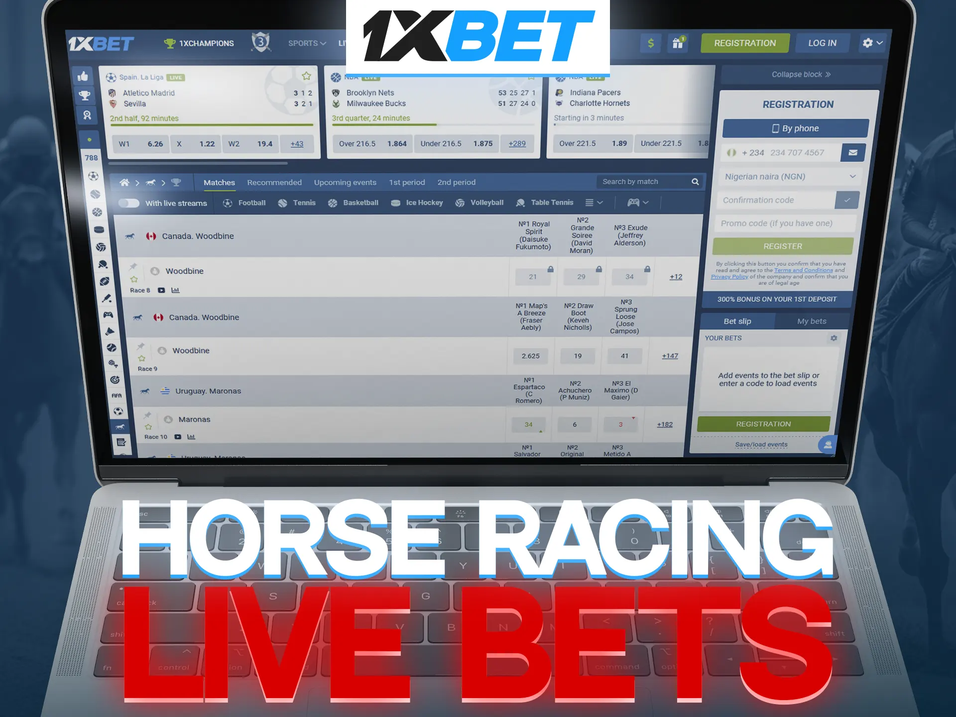 Determine the winner of the horse race and place your bet in the live mode of the bookmaker 1xBet.