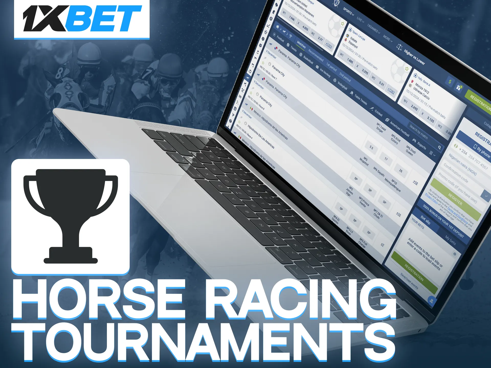 Find out the top events in the horse racing world and make an accurate prediction at 1xBet.