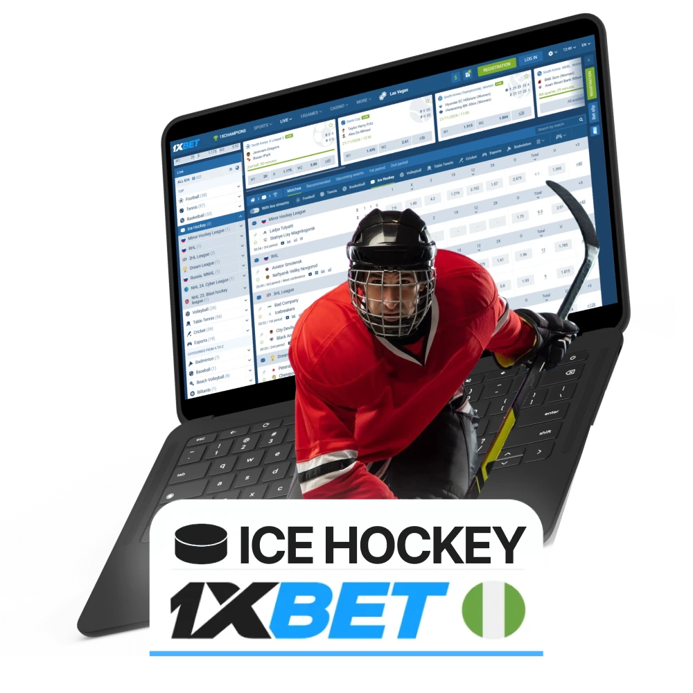 Place bets on ice hockey in Nigeria and enjoy graet 1xbet bonuses.