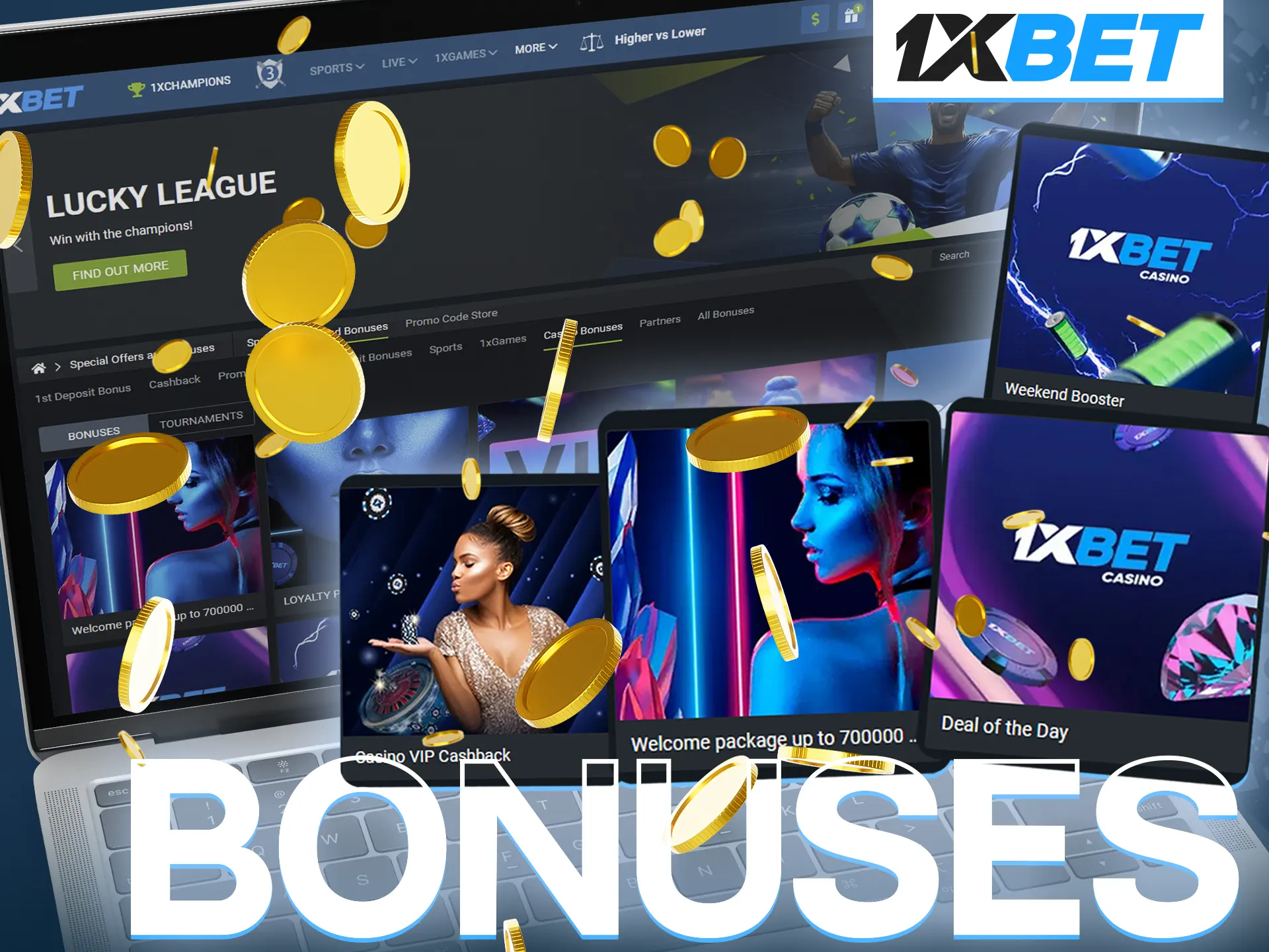 Bonuses from 1xBet give every user a great opportunity to increase their gaming account.