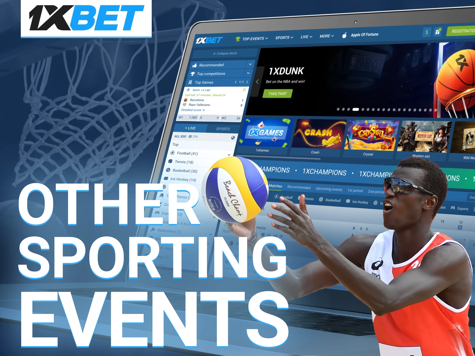 1xBet supports Volleyball World as an official partner.