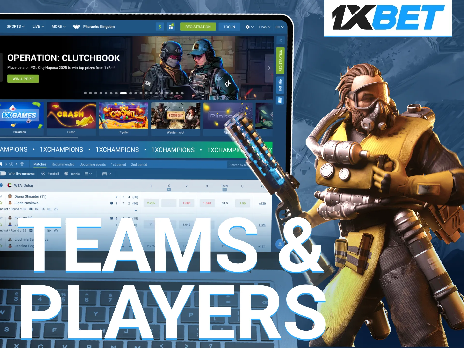 1xBet sponsors numerous successful eSports teams worldwide.