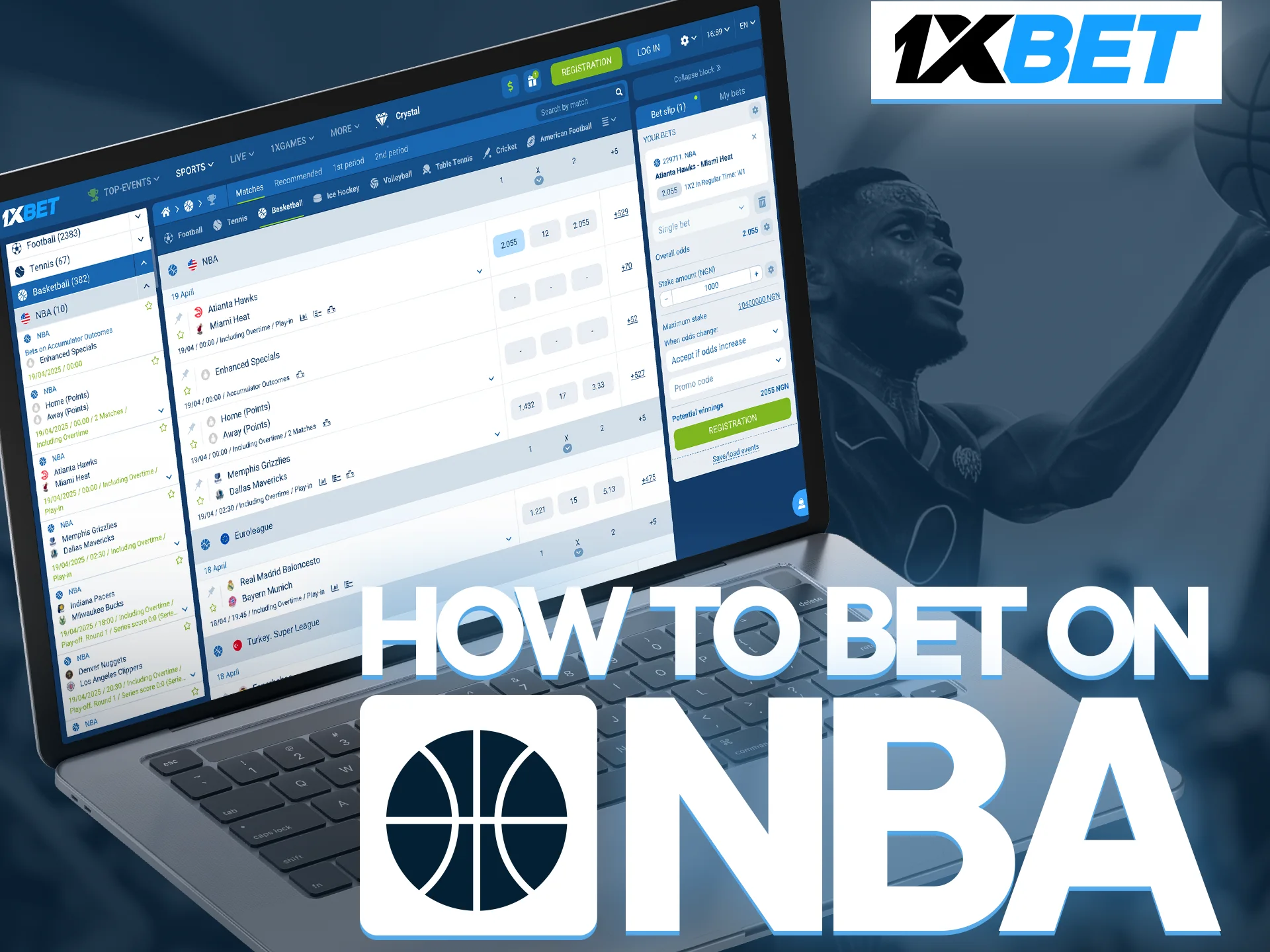 Learn how to bet on NBA events with 1xbet and boost your chances.