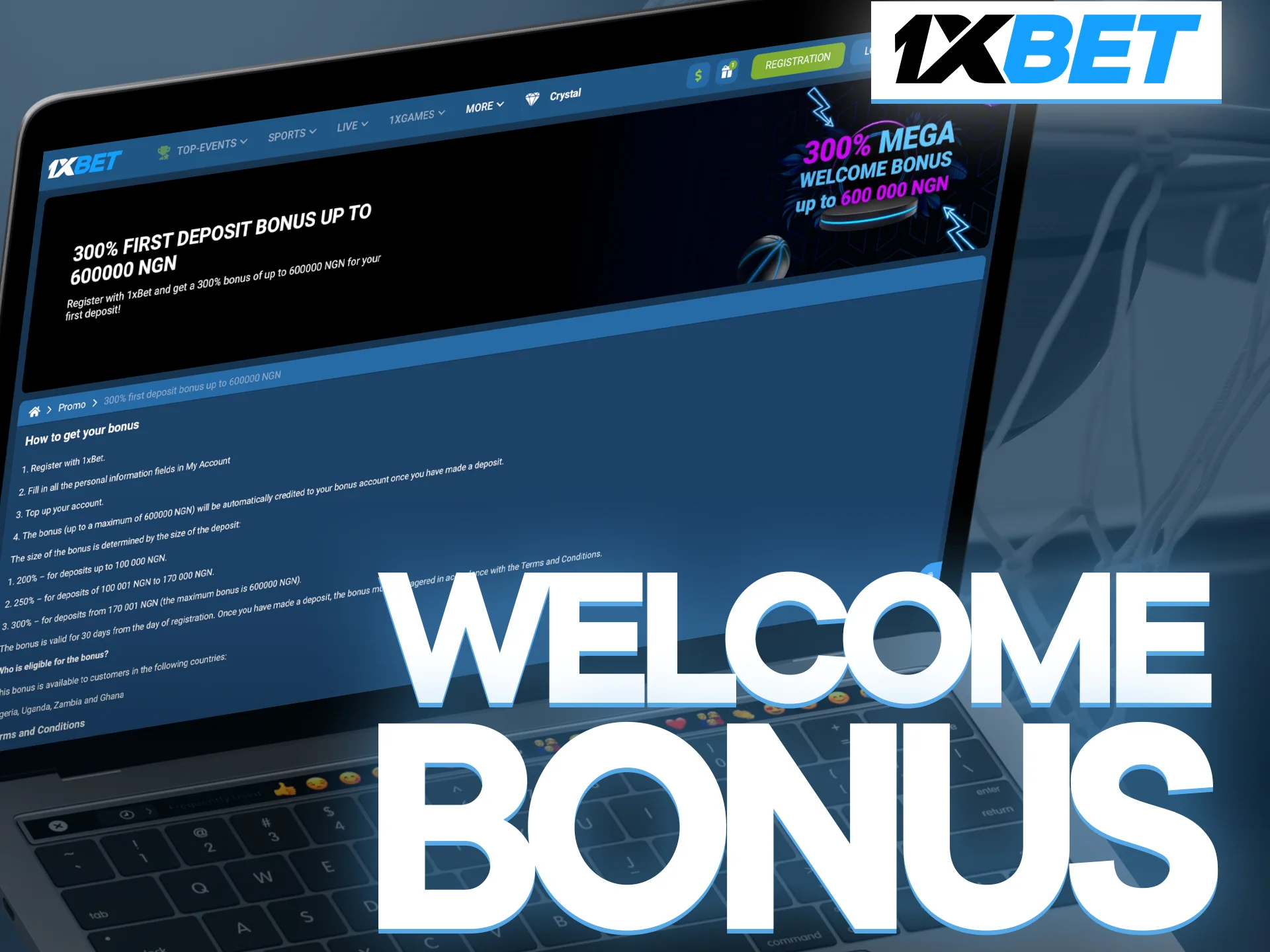 Get a welcome bonus at 1xbet and start winning in basketball bets.