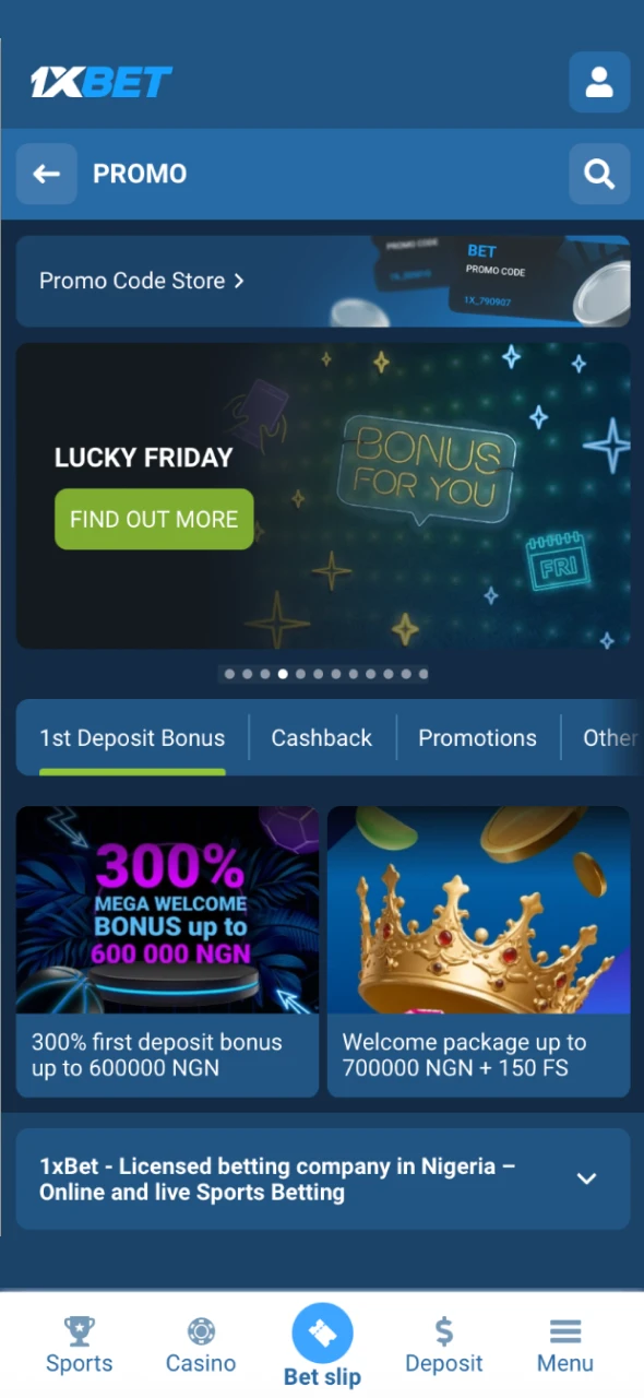 Online casino 1xbet offers players a wide range of bonuses.