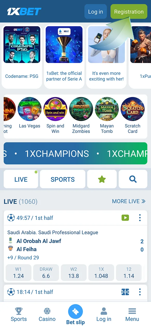 Click on the 1xbet registration button and join today for boxing betting.