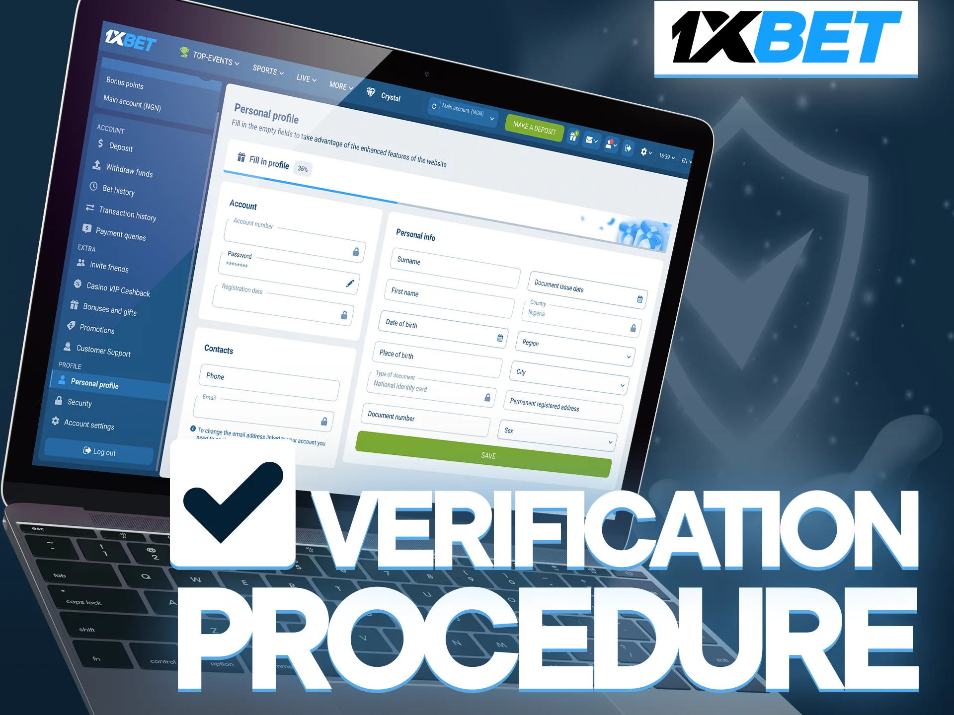 Complete the 1xbet verification procedure and unlock full access.