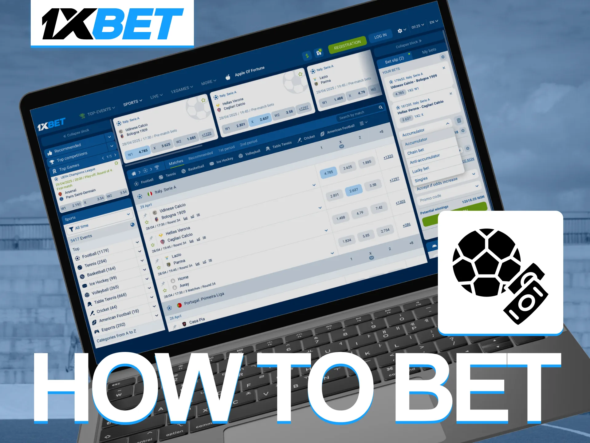 We have prepared for you step-by-step instructions on how to place bets in the online casino 1xbet.