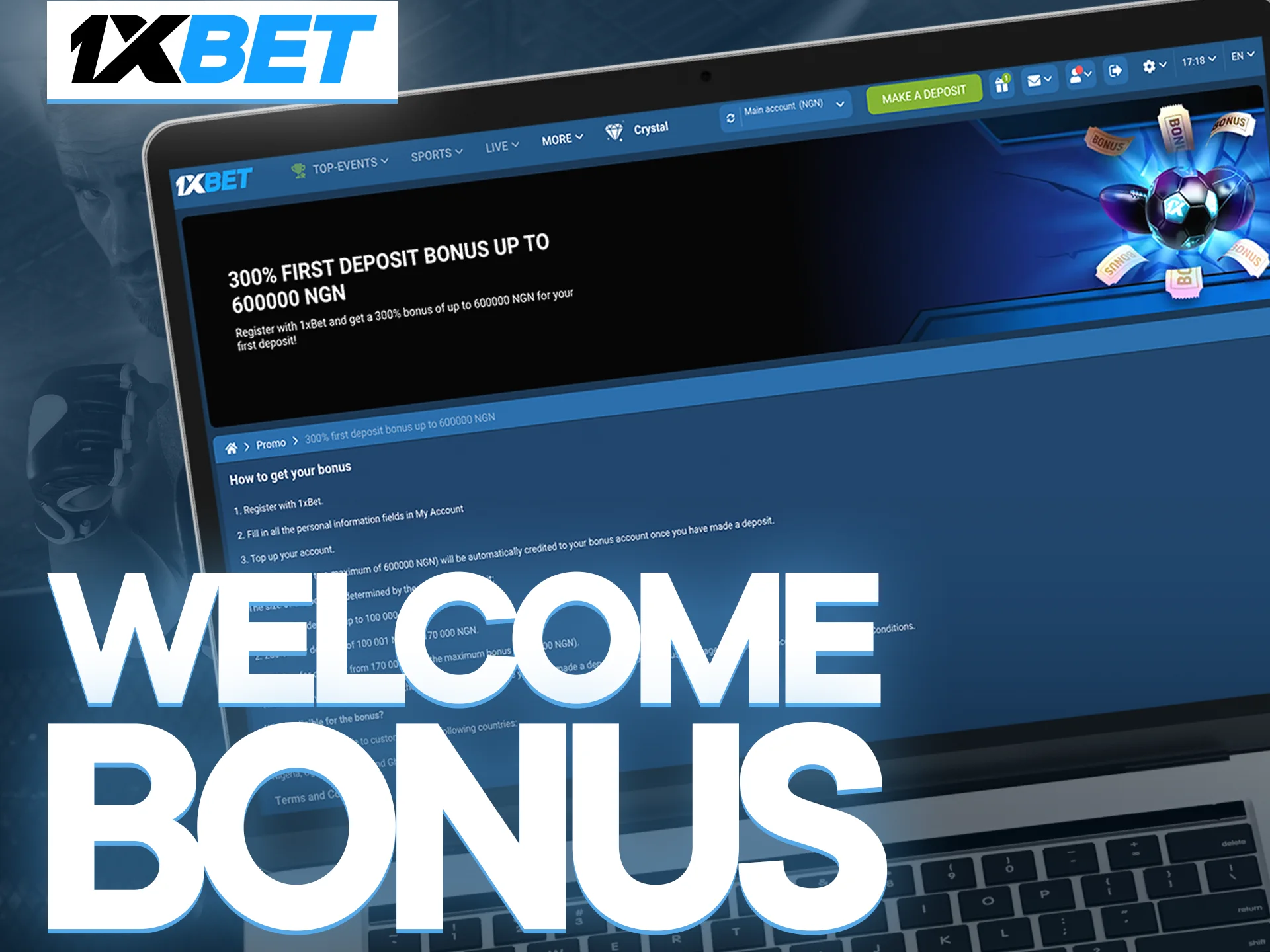 Get 1xbet welcome bonus and win in UFC bets.