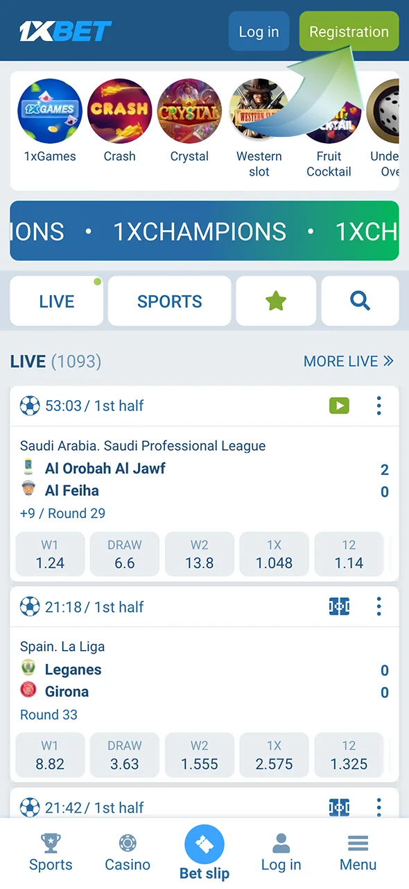 Click on the registration button on the 1xbet website and join today and play UFC betting.