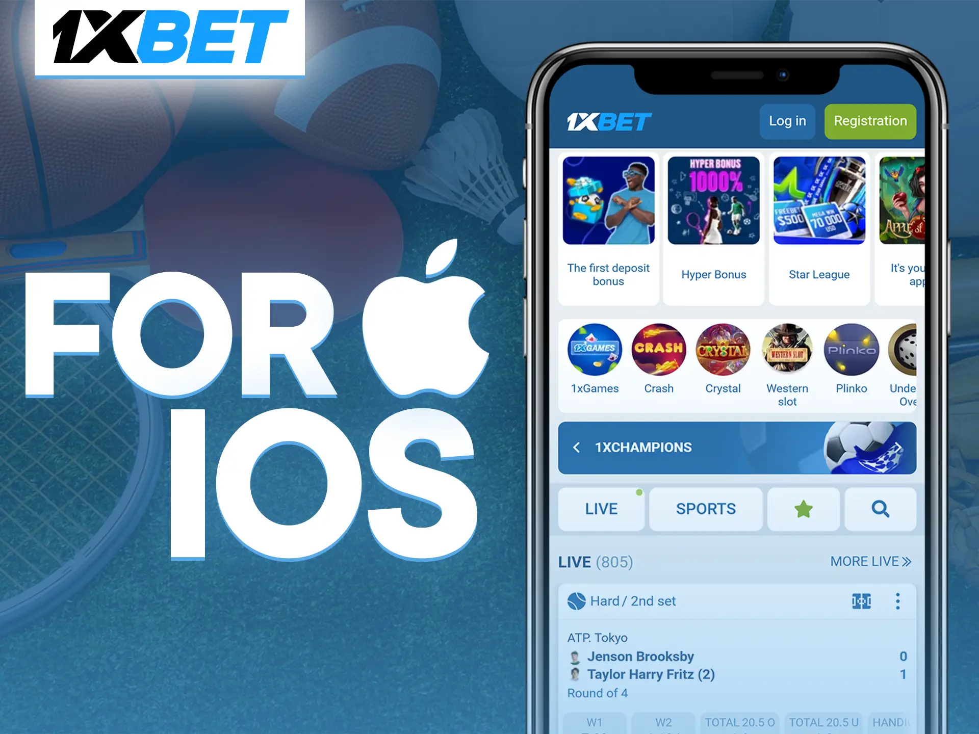 Get the 1xBet app for iOS directly from the App Store.