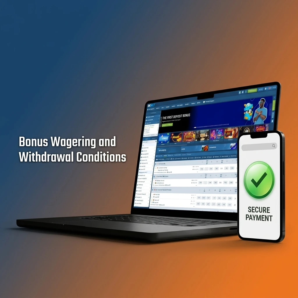 Bonus wagering and withdrawal conditions showing sports and casino requirements, time limits, and conversion rules for NGN bonuses