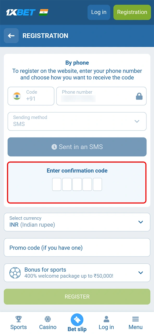 Confirm your account via email or phone to finish the sign up.