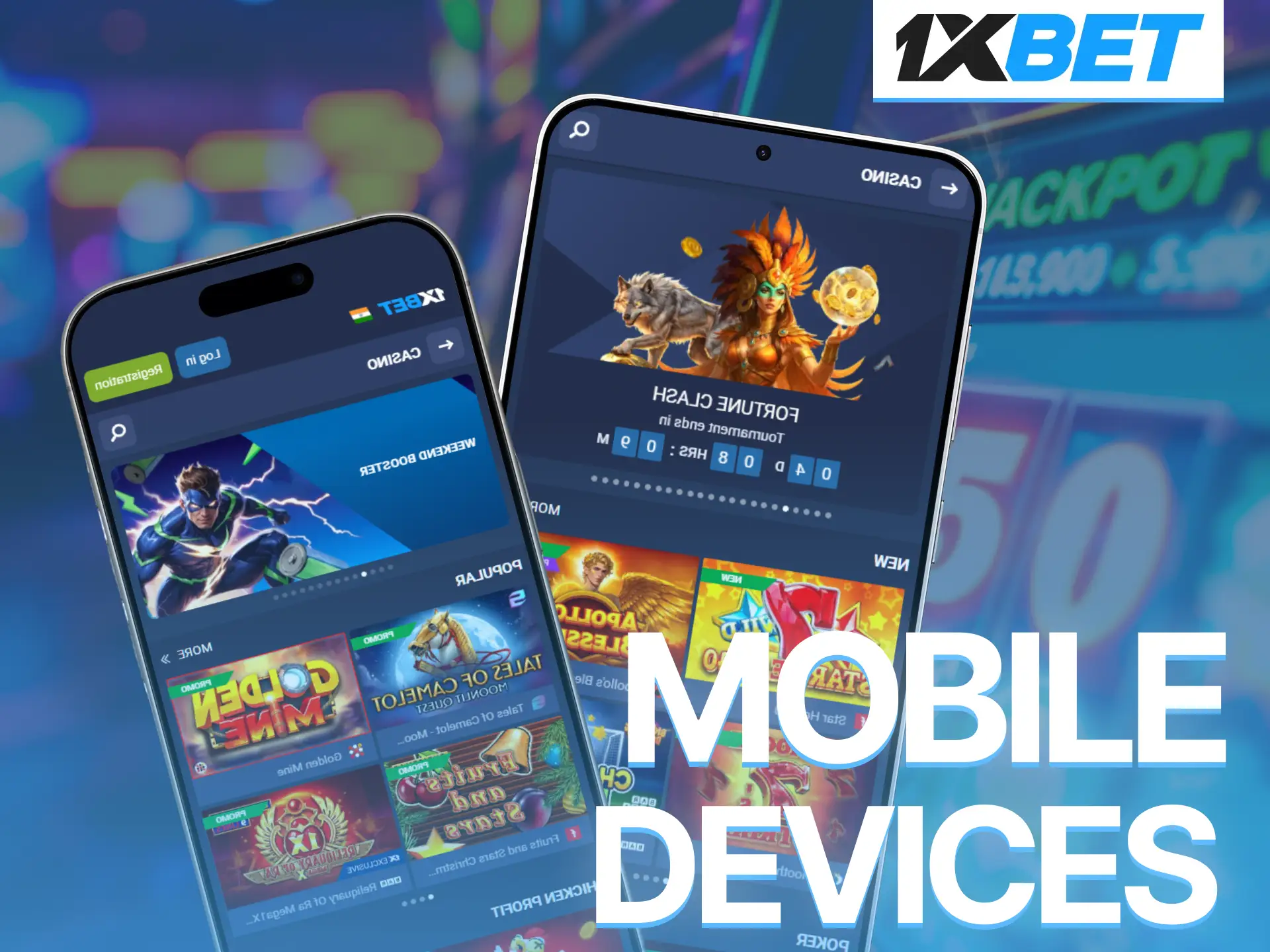 Spin the reels on the go and play your favorite slots easily using the 1xBet mobile app.