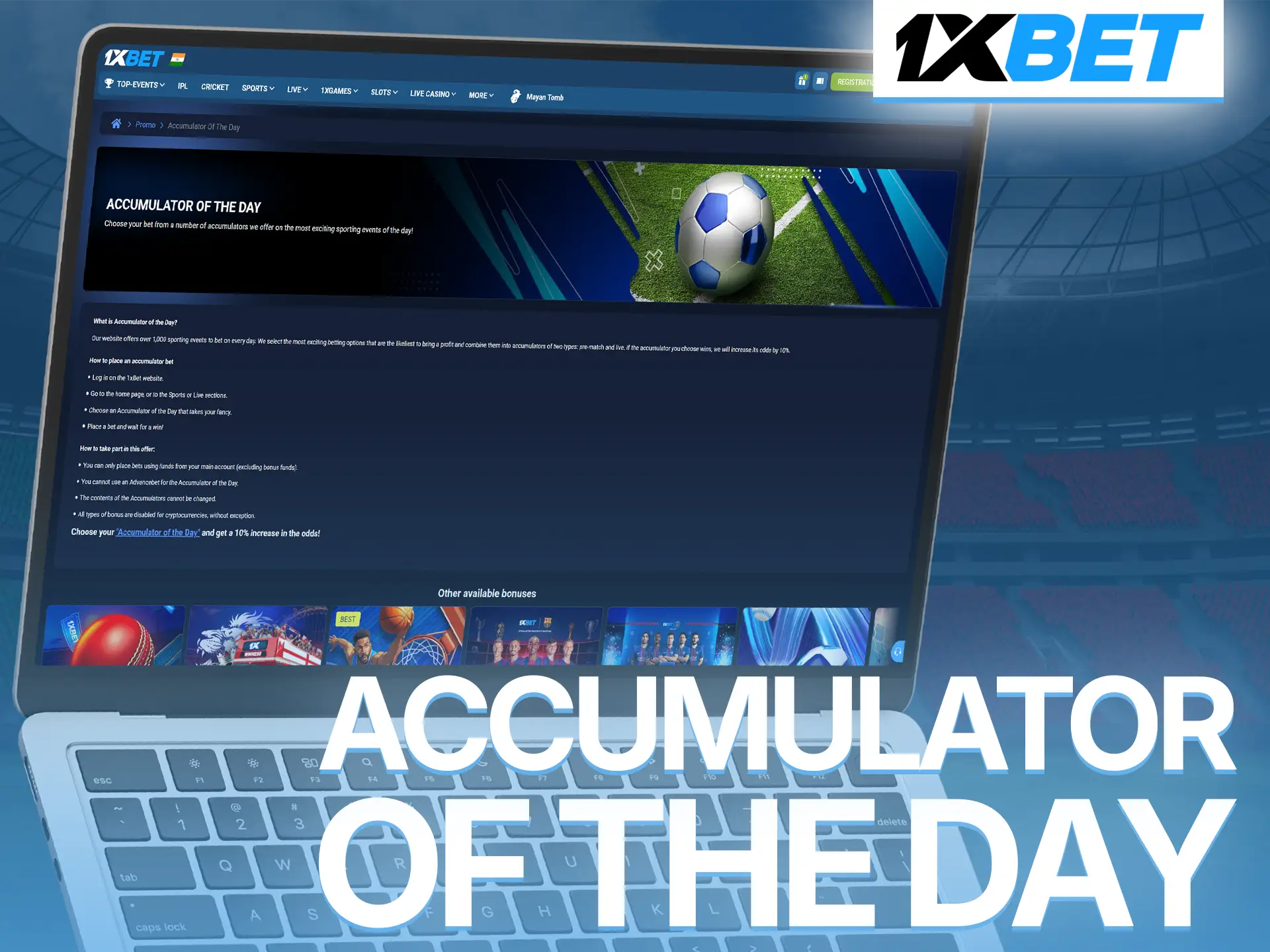 Increase your potential profit by choosing the accumulator of the day.